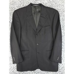 Boss Hugo Boss Blazer Mens 40R Loro‎ Piana Super 100's Black Three-Button Wool